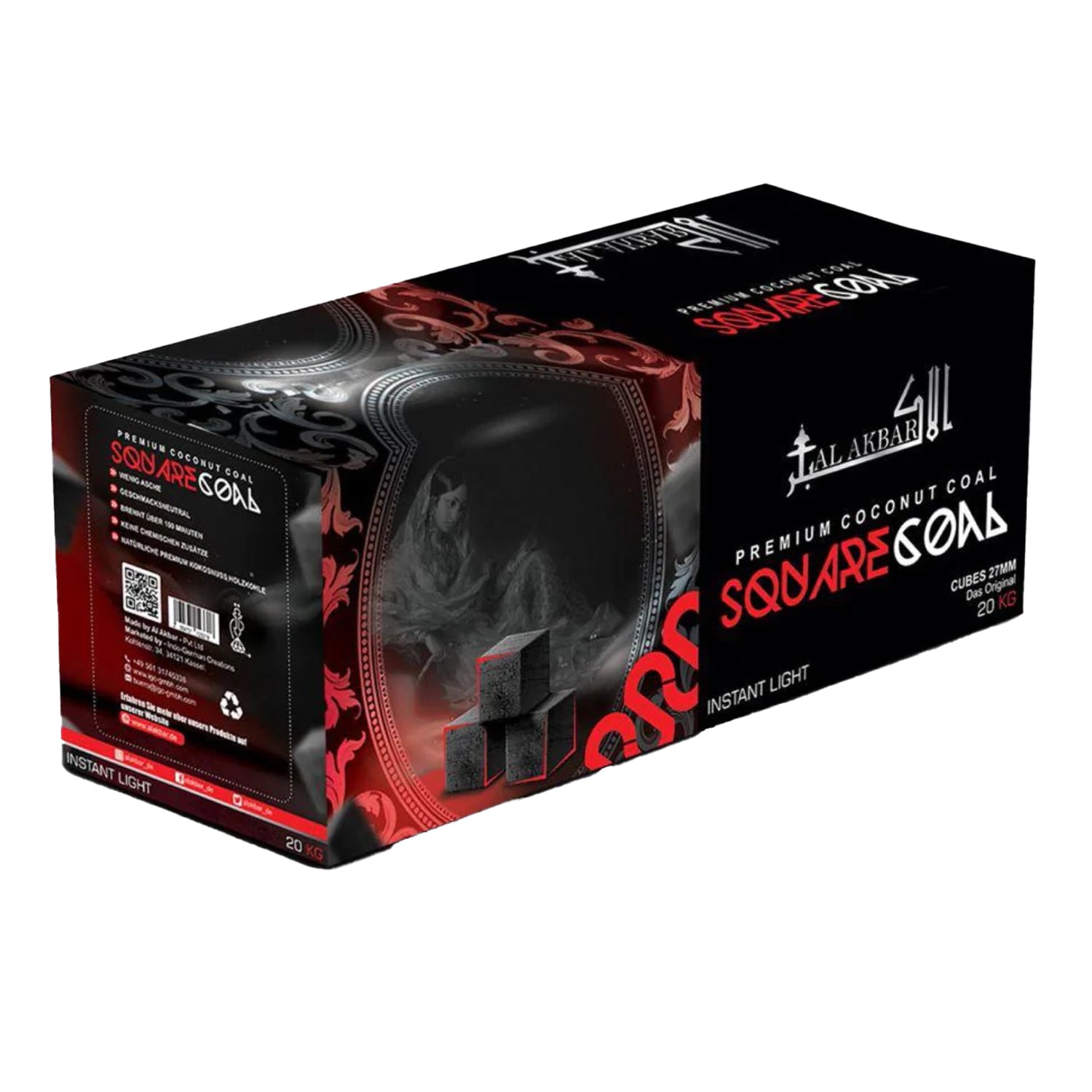 Al Akbar Naturkohle 27mm 20Kg  Shisha King