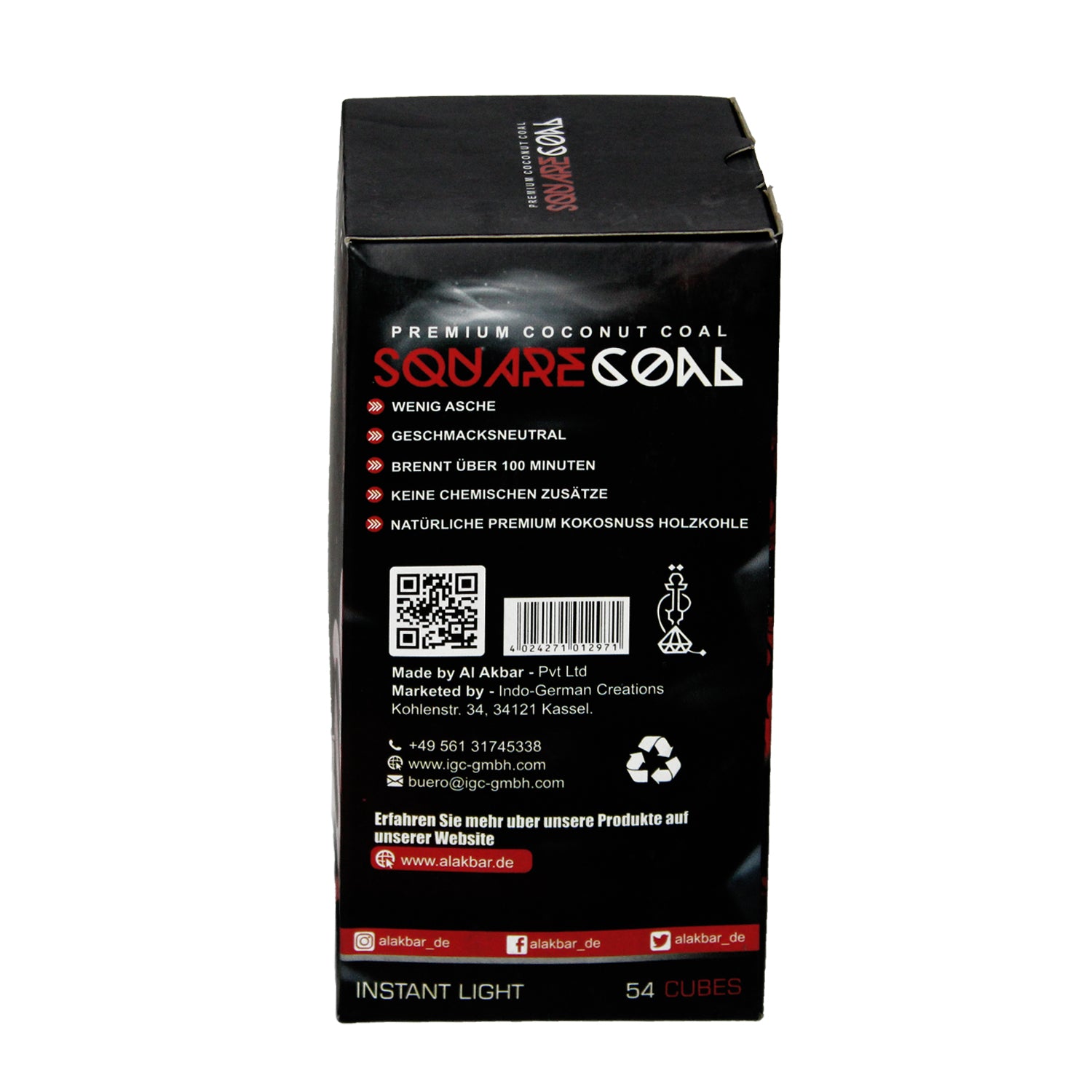 Al Akbar Naturkohle 27mm 1Kg