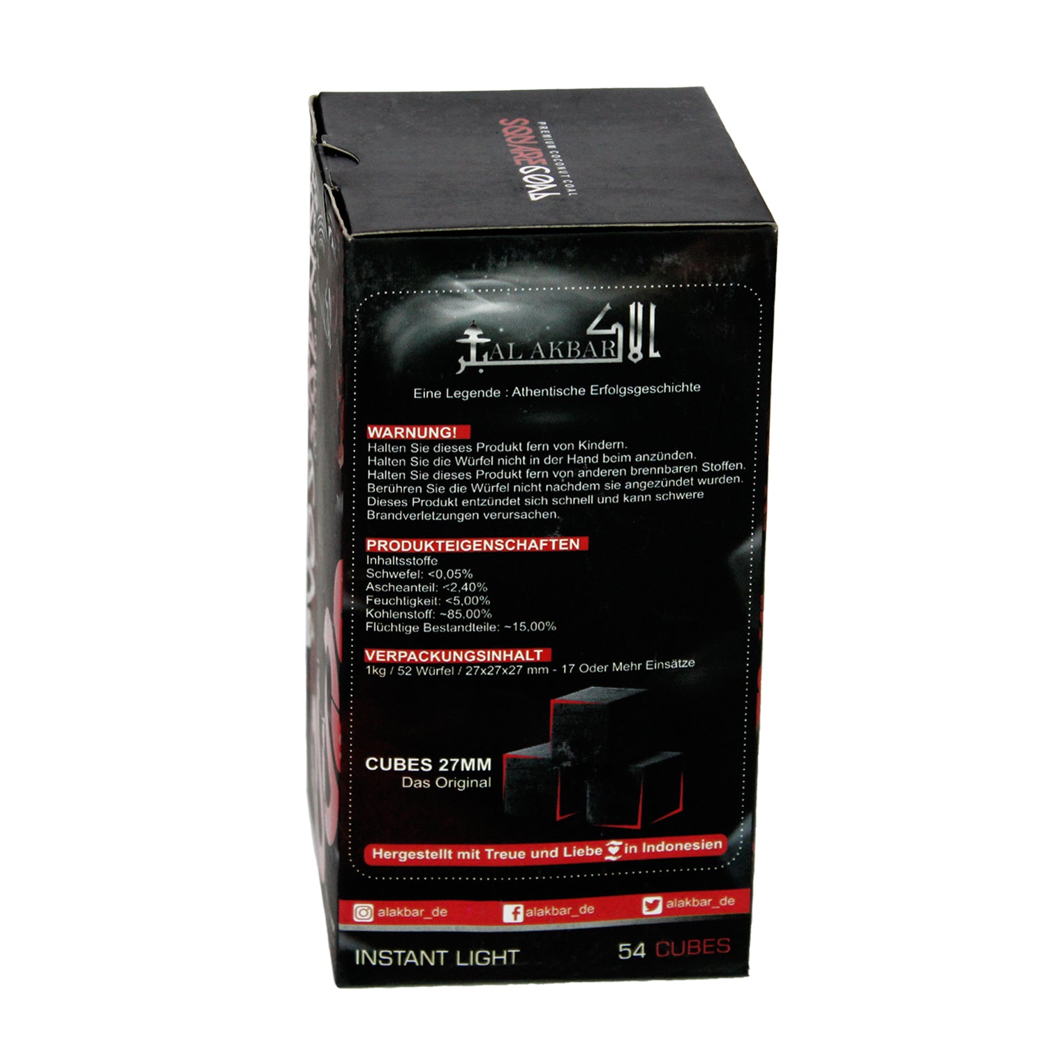 Al Akbar Naturkohle 27mm 1Kg