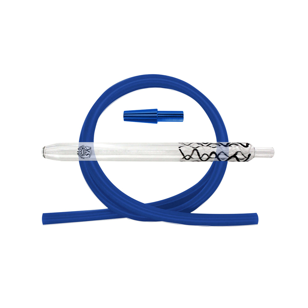 SKS Magic Stripes Silikonschlauchset - Black-White/Blue