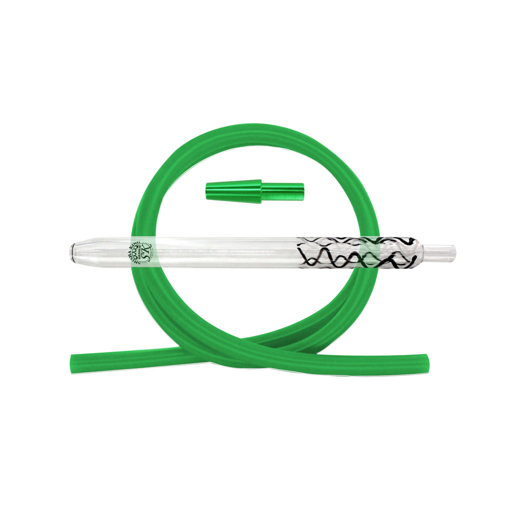 SKS Magic Stripes Silikonschlauchset - Black-White/Green