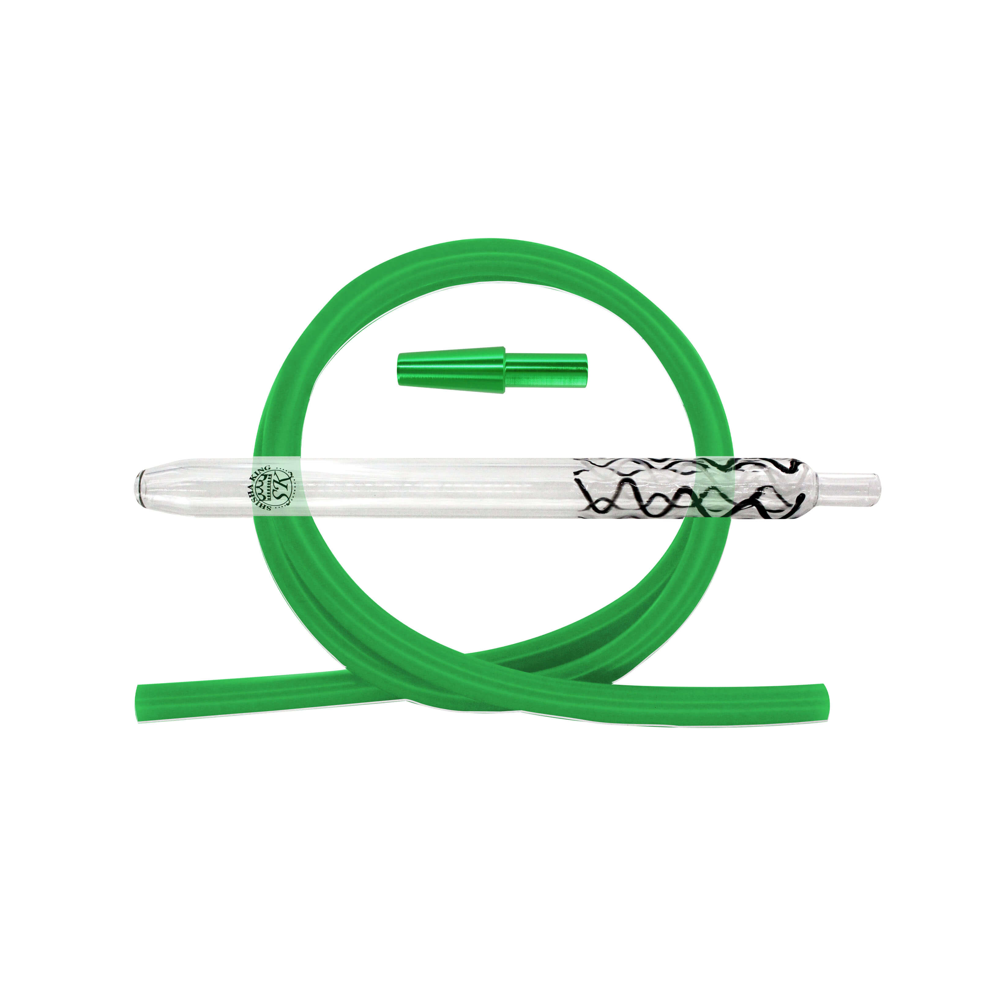 SKS Magic Stripes Silikonschlauchset - Black-White/Green