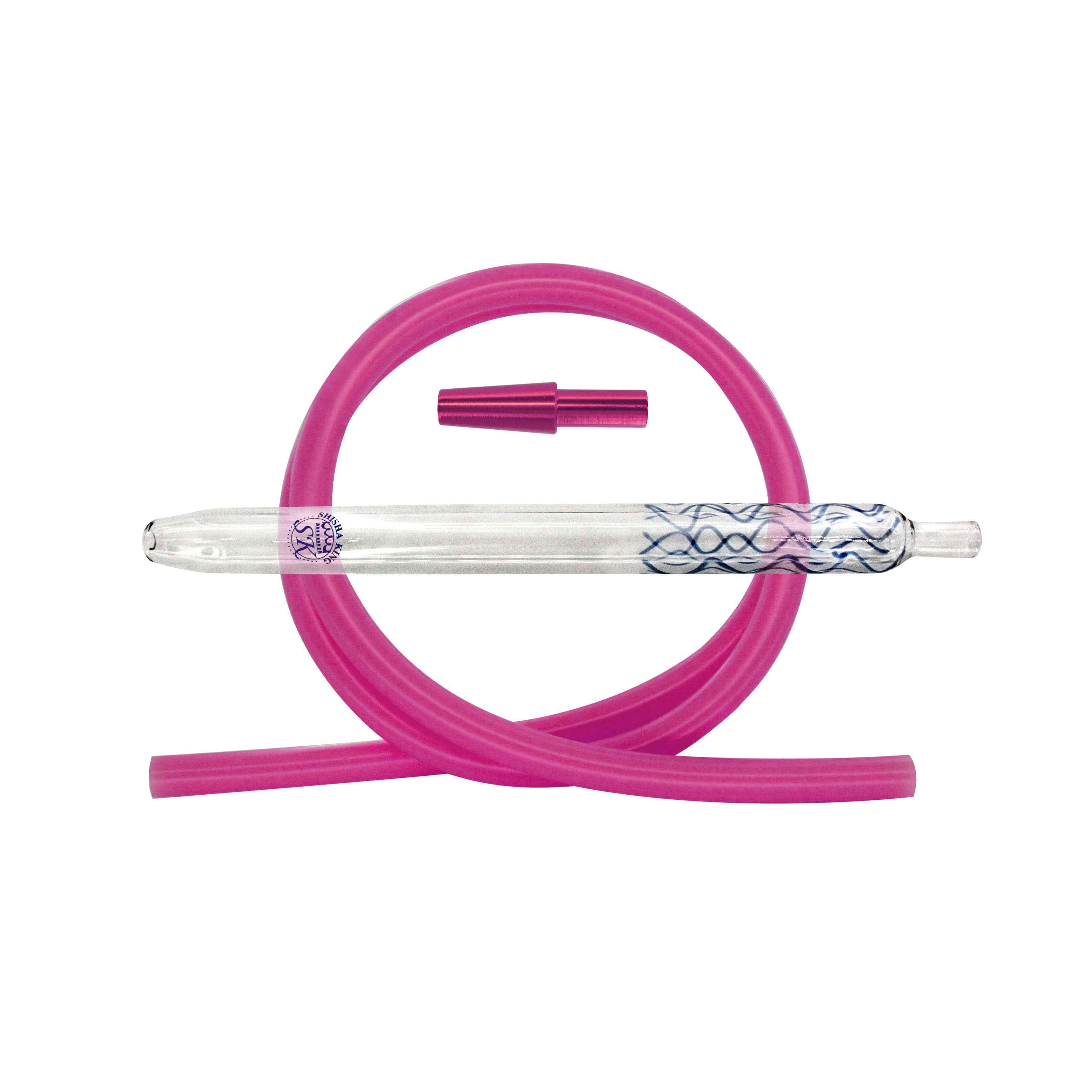 SKS Magic Stripes Silikonschlauchset - Blue/Pink