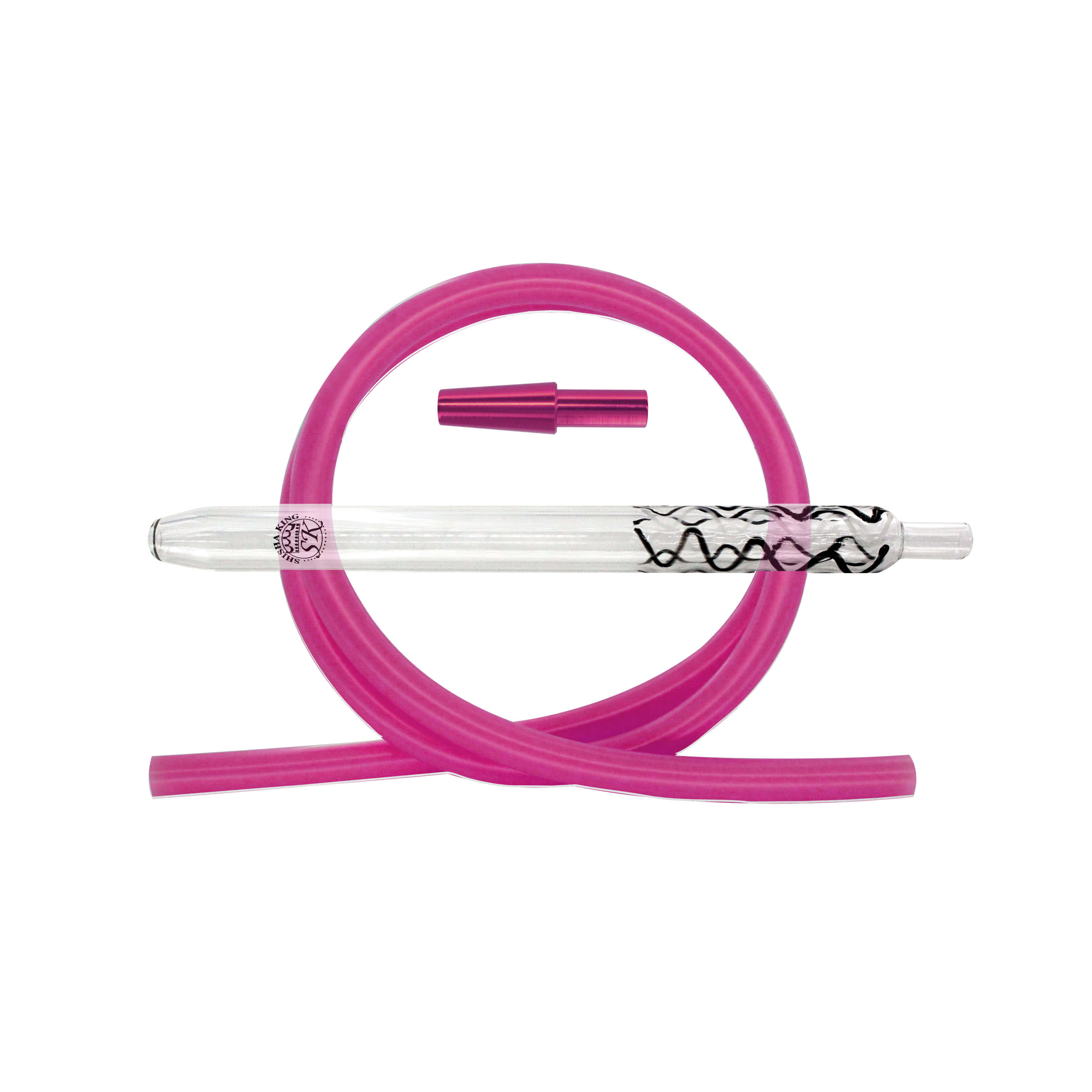 SKS Magic Stripes Silikonschlauchset - Black-White/Pink