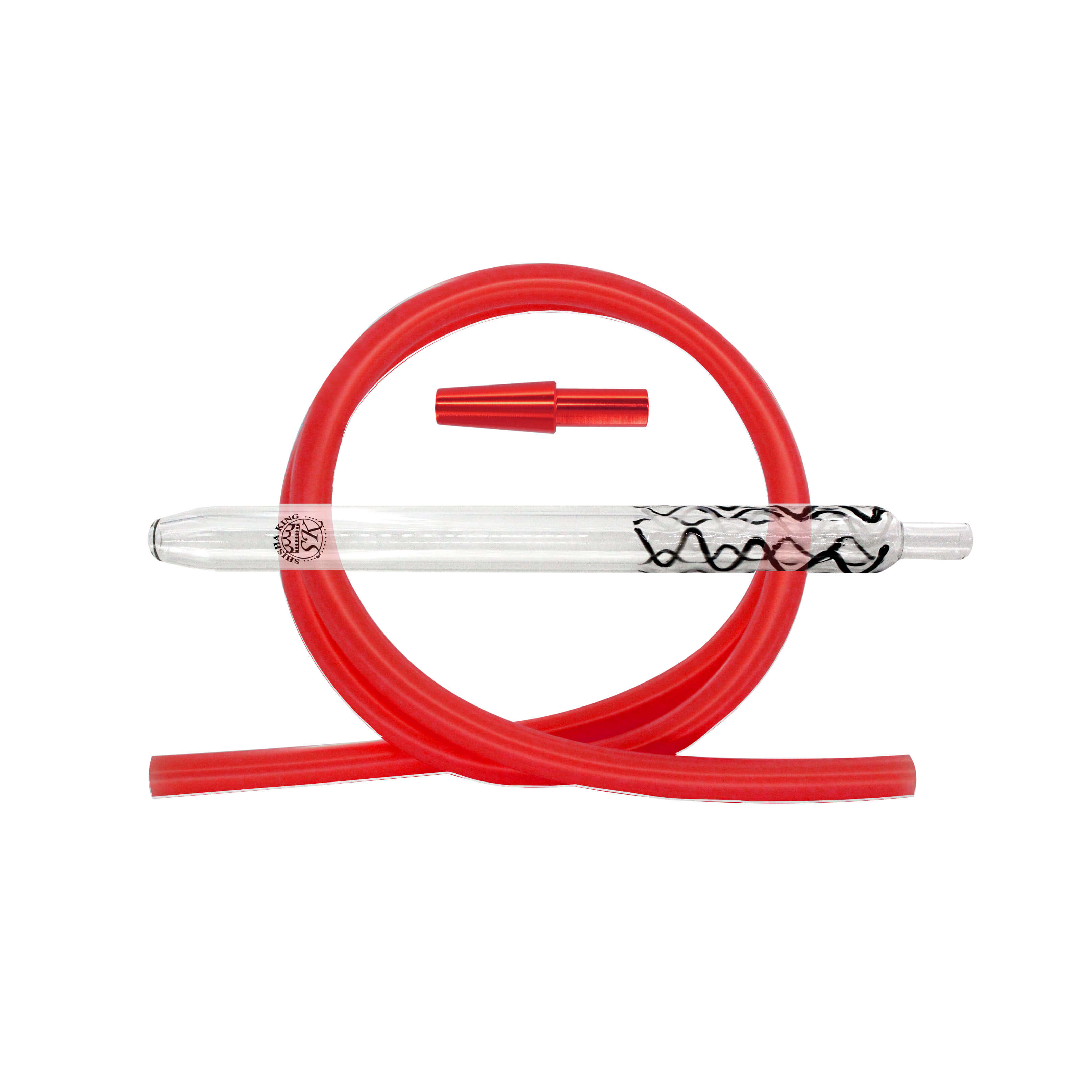 SKS Magic Stripes Silikonschlauchset - Black-White/Red