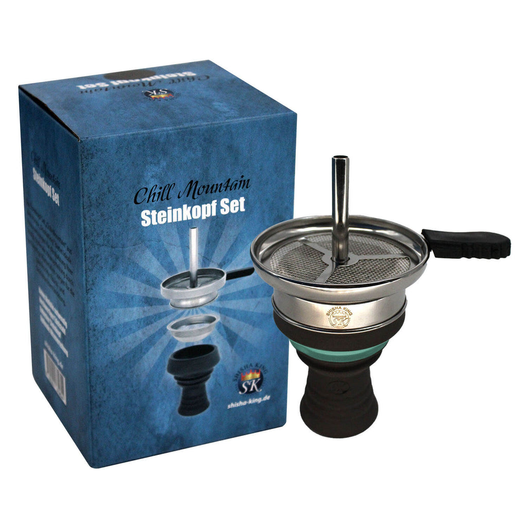 Shisha King Steinkopf Set "Chill Mountain" - Skyblue
