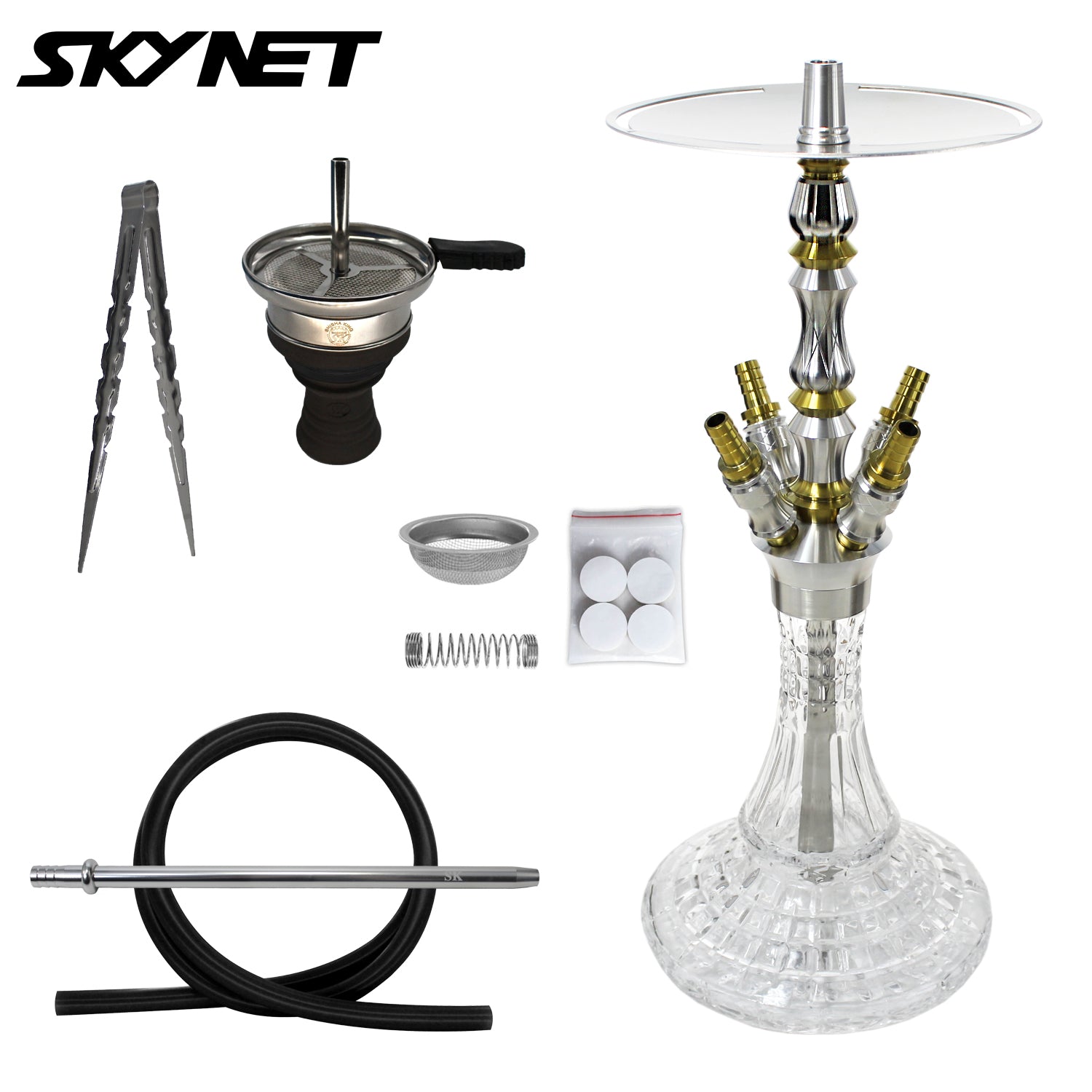 Skynet 716 Bellagio Edelstahl Shisha