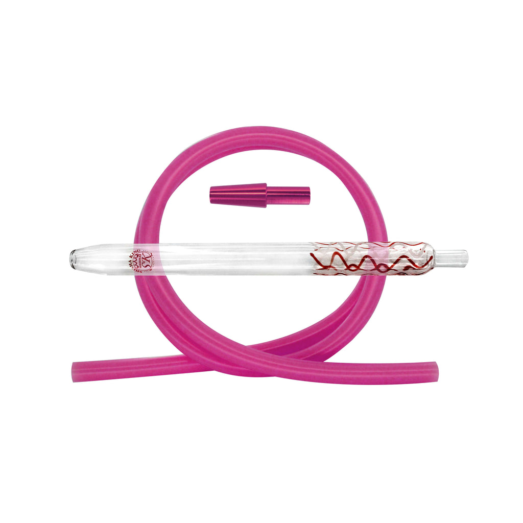 SKS Magic Stripes Silikonschlauchset - Red-White/Pink