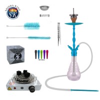 SKS 610 V.A.P.O.R. Shisha Mega Set skyblue / clear SKS 610 V.A.P.O.R. Shisha Mega Set skyblue / clear