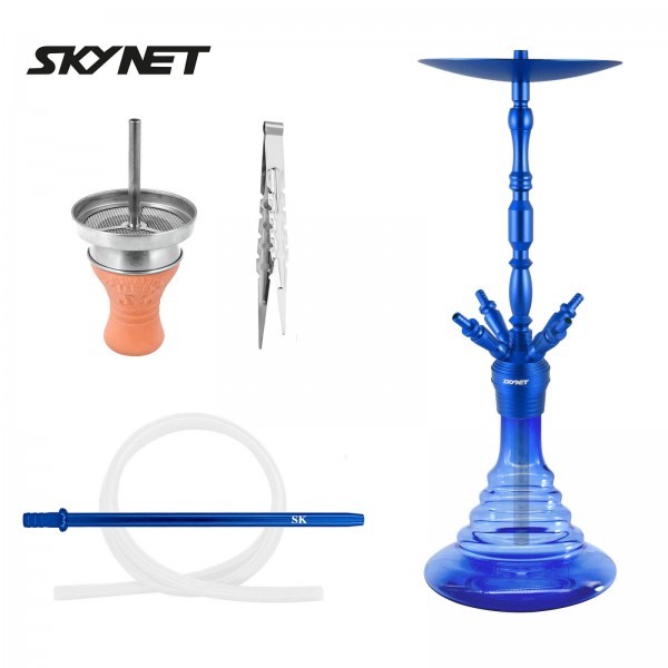 Skynet Air Alu Shisha Komplettset in blue / blue