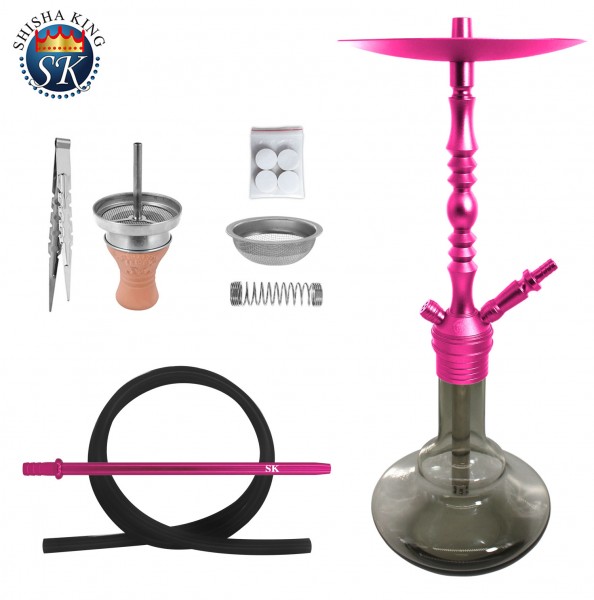 SKS 620 Magnoon Shisha Wasserpfeife Set Pink / Light Black
