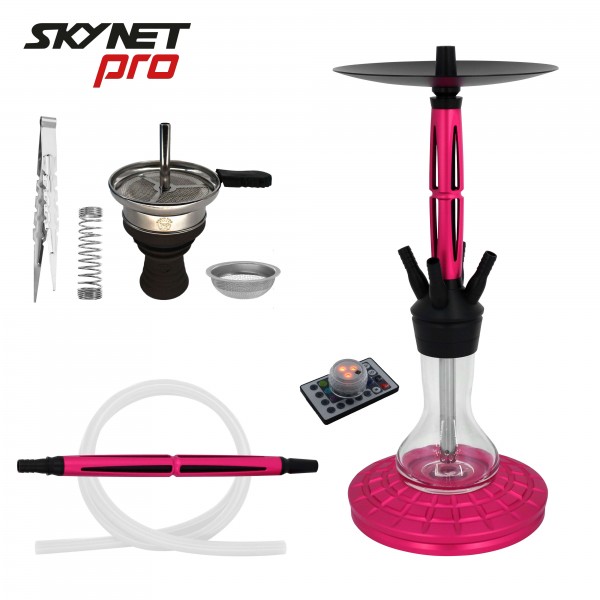 Skynet Pro Shisha Wasserpfeife pink Set