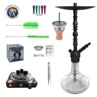 SKS 619 Magnoon Black Clear Shisha Mega Set SKS 619 Magnoon Black Clear Shisha Mega Set