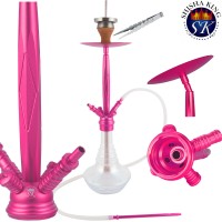 SKS 612 Bermuda Shisha Wasserpfeife Set Pink / Clear SKS 612 Bermuda Shisha Wasserpfeife Set Pink / Clear