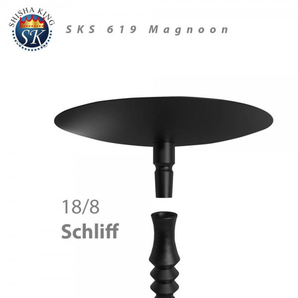 SKS 620 Magnoon Shisha Black / Clear Kohleteller