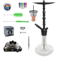 SKS 620 Magnoon Shisha Mega Set Black / Clear SKS 620 Magnoon Shisha Mega Set Black / Clear