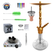 SKS 619 Magnoon Shisha Mega Set Gold / Clear SKS 619 Magnoon Shisha Mega Set Gold / Clear