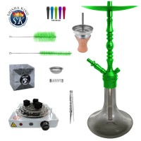 SKS 620 Magnoon Shisha Mega Set Green / Light Black SKS 620 Magnoon Shisha Mega Set Green / Light Black