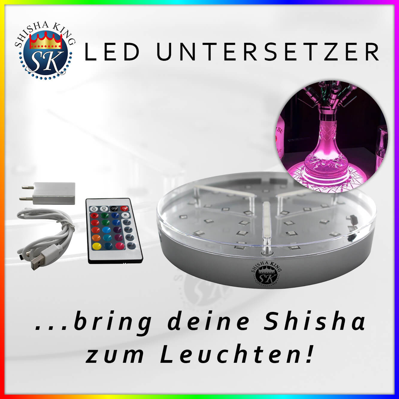 LED-Untersetzer ShishaBrettl