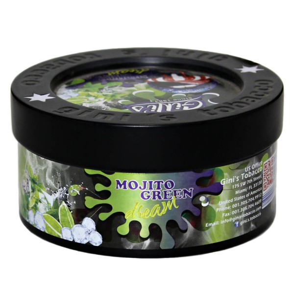 Gini's Tobacco 200g Shisha Tabak Mojito Green Dream