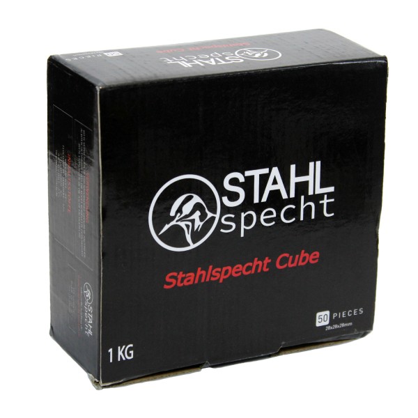 Stahl-Specht Cubes Shisha Naturkohle 1 KG 28mm Würfelgröße