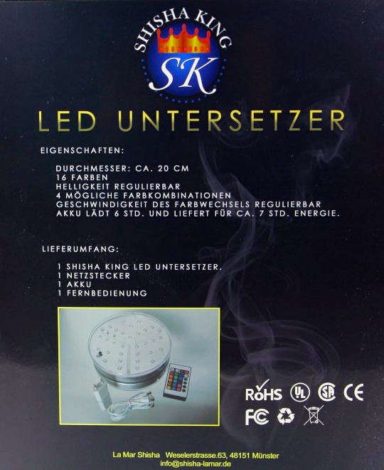 DILAW® LED Untersetzer Big Size Ø 20 cm - mit Fernbedienung 16