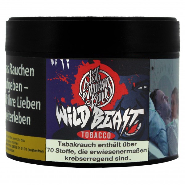 187 Tobacco 200g Shisha Tabak Wild Beast