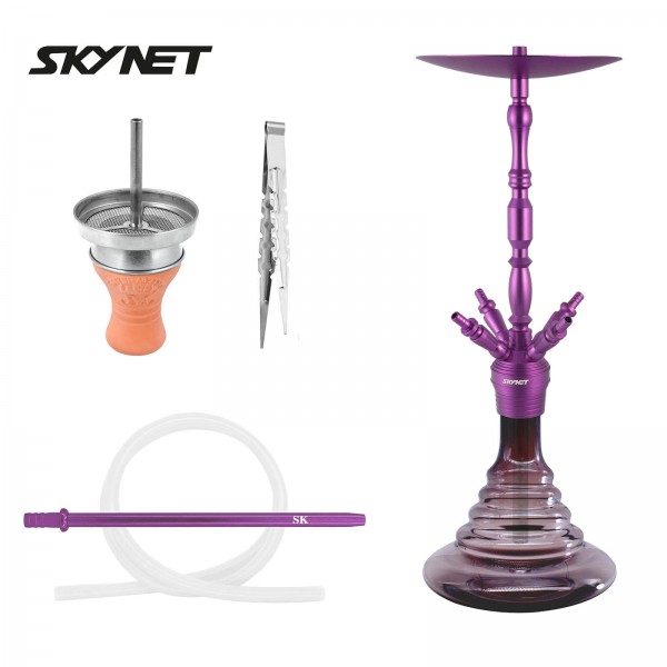 Skynet Air Alu Shisha Wasserpfeife Set Purple / Purple