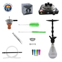 SKS 611 Scarface Shisha Mega Set black / clear SKS 611 Scarface Shisha Mega Set black / clear